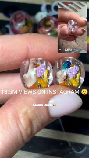 Duck Family Charm 🦆 | Handcrafted Elegance 🎨 #diy #charm #jewelry #craft #shortsfeed