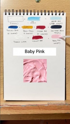 Tutorial baby pink color mixing #art #painting #acrylictutorial