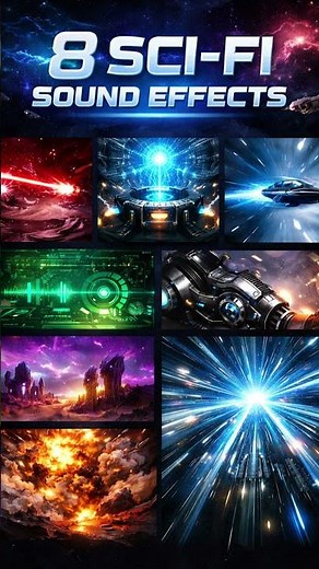 8 Sci-Fi Sound Effects | Futuristic UI, Laser & Space Sounds (Free to Use)