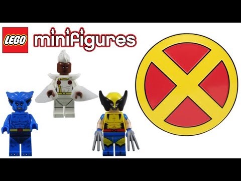 All LEGO X Men 97 Character Minifigures from LEGO Marvel CMF Series 2 Stop Motion Build