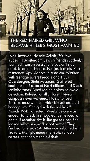 🔴🎯 THE RED-HAIRED GIRL WHO BECAME HITLER'S MOST WANTED