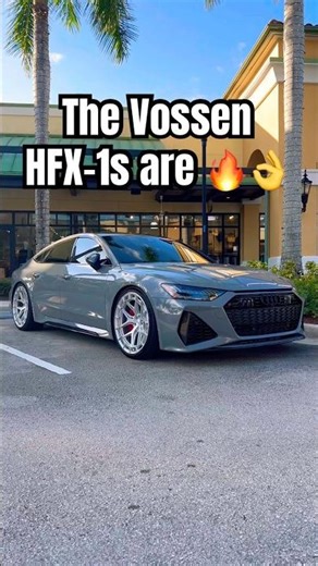 Nardo Gray RS7 sitting on Vossen HFX-1s looking CLEAN🧼 #audi #rs7 #audirs7 #vossen #wheels #car #v8