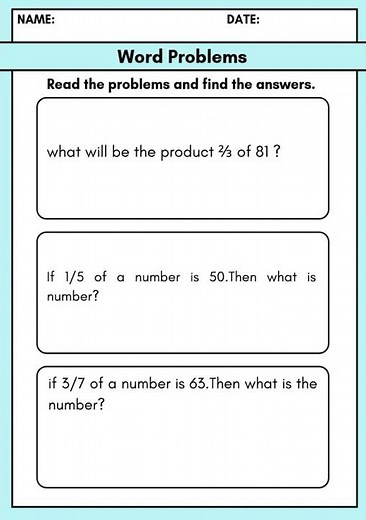 Fun Fraction Worksheets for Class 2 & 3 | Easy Math Practice for Kids