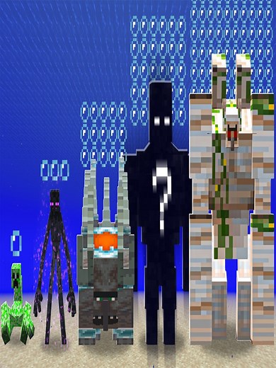 Which all bosses will last longer underwater All Minecraft Bosses water breathing Comparison (2025) | Minecraft Animation Game