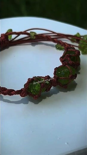 Handmade Peridot Crystal Bracelet | Natural Green Gemstone Macramé Jewelry for Healing & Abundance