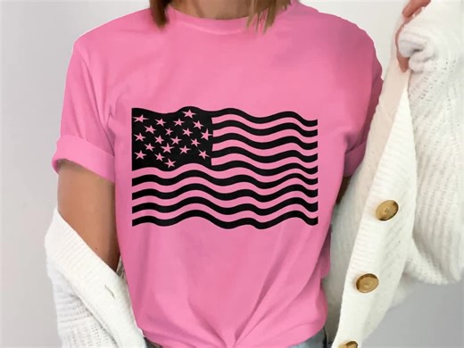 Wavy American Flag Digital SVG Cut, Vector File, American Flag Svg Png, American Flag Silhouette, USA Flag Svg, Flag Svg Png, USA Flag - Etsy