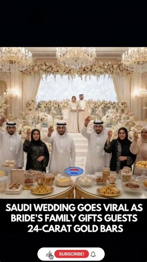 Insane Saudi Wedding Goes Viral: Bride's Family Hands Out 24-Carat Gold Bars to Guests! #Viral