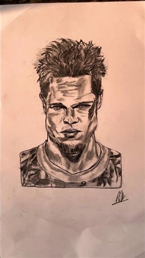 Tyler Durden💯💥#sketch #bradpitt #fightclub #youtubeshorts
