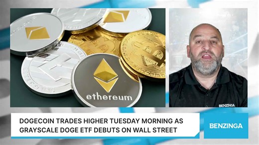 Dogecoin Trades Higher Tuesday Morning As Grayscale DOGE ETF Debuts On Wall Street