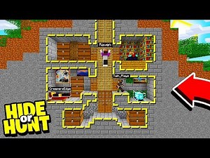 creating our NEW SECRET Minecraft Base! (Public Hide or Hunt)