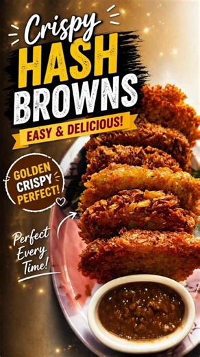 Crunchy Hash Browns Recipe 🥔🔥 | Quick & Easy Snack! 😋#foodshorts #hashbrowns #snackideas