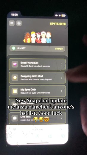 this new Snapchat update really lets u check anyone’s bsf list I and I’m actually shook 😭 #snap