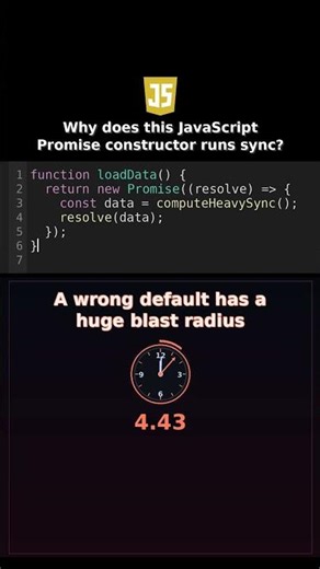 Why does this JavaScript Promise constructor runs sync? #javascriptdebugging