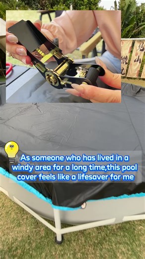 Upgraded Multi-Size Pool Cover for Round, Rectangular & Oval Above-Ground Pools. Made of tear-resistant Oxford fabric, featuring heavy-duty mechanical latches and straps. Windproof, waterproof, and UV-resistant. Ideal for pools, bathtubs, and hot tubs. #outdoorfinds #backyardmusthaves #gardeningmusthaves #poolchair #outdoorproducts #poolchairs #waterproofslipcover #poolsupplies #poollounger #poolrobot