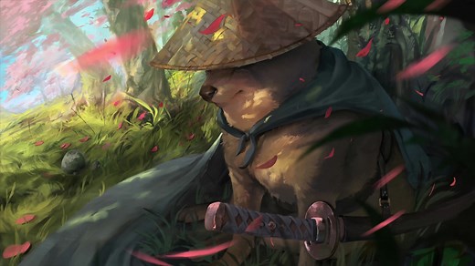 Doge Samurai Crying Live Wallpaper - MoeWalls