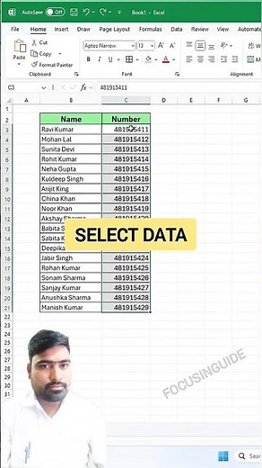 How to Put Hyphen Between Numbers in Excel | Step by Step easy Tutorial #focusinguide #shorts