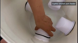 DIY Chicken Feeder Ports Rain Proof Poultry Duck Feeder Gravity Automatic Feed Kit Easy Use for Buckets, Bins, Troughs and More