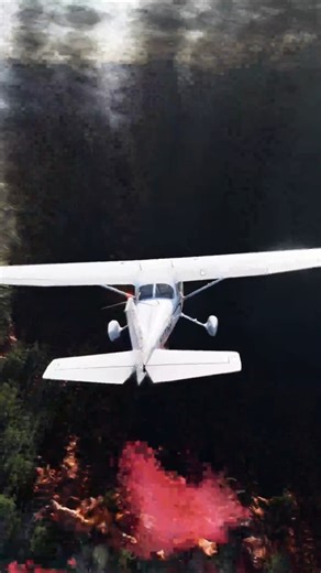 Wildfire Drop Over Sardinia Low Level Firefighting Flight