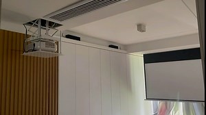Motorized Projector Lift Hidden Electric Projector Lift Mount with Decorative Board and Fixing Plate, for Office Meeting Room Home Cinema (59"/1.5m Running Distance)