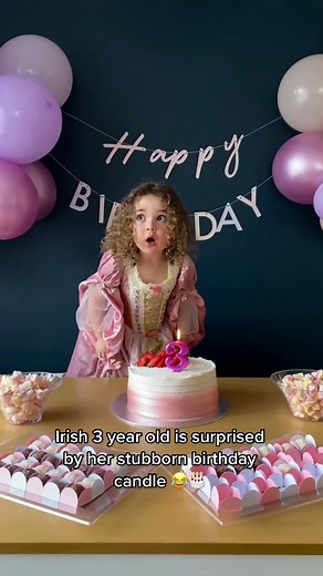 Her face is priceless 😆 #fyp #ireland #irish #irishtiktok #viral #blowthisup #lol #banter #lol #reaction #surprise #funny #girl #kid #kidsoftiktok #bday #birthday #candle #birthdaycake #cake #shock #shocked