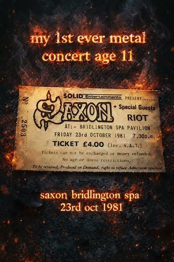 My 1st Ever Metal Concert age 11 Saxon Bridlington Spa 1981
