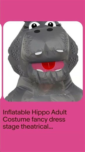 Inflatable Hippo Adult Costume fancy dress stage theatrical entertainer parade