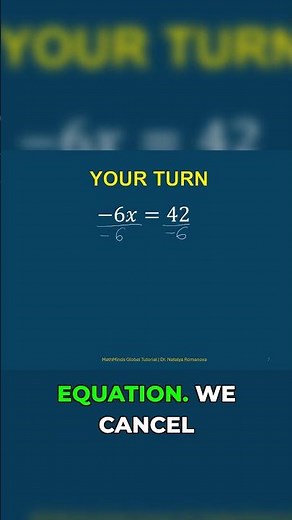 Can YOU Solve This? -6X=42 Math Challenge