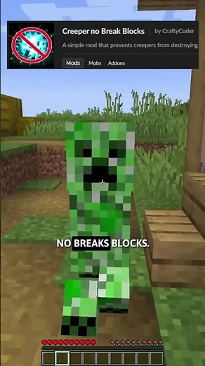 A Mod That Stops Creepers From Destroying Blocks In Minecraft?!