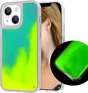 Losin Fluorescent Case Compatible with iPhone 15 Quicksand Case Liquid Glow Sand Phone Case Luxury Glow in The Darkness Noctiluncent Liquid Luminous Sand Fashion Luxury Cover for Women and Men