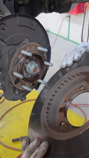 GM brake pads replaced and rotor resurfacing ⚙ #mechanic #brake #asmr | Auto tech