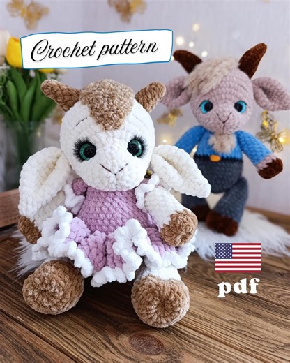 Crochet Goat & Kid Pattern (PDF) | Amigurumi Goat Set
