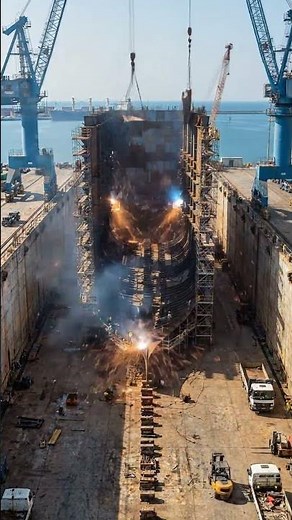 $100M Cargo Ship Built Step by Step 😱 Time-Lapse #ShipBuilding #MegaProjects #Engineering
