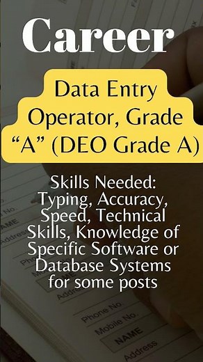 Career Opportunities | Data Entry Operator | Career | Salary | Skills|Education