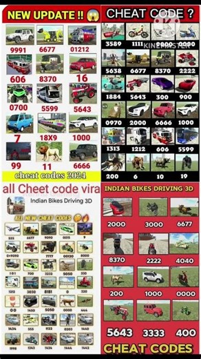 Real code 💥 Indian bike driving 3d all new cheat code update + plugin cheat code
