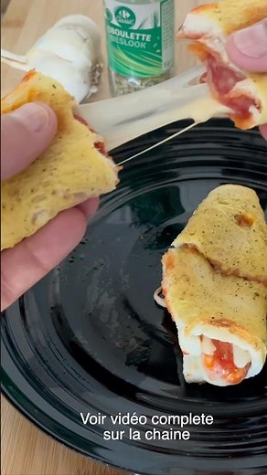 Mini Pizza Roulée! 🍕 en moins de 8 minutes! #pizza #pain #cuisine #cooking #homemadecooking #food