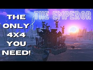Rust 4x4 Small Group Base Design | The Emperor | open core | furnace wall | widegapped Shell