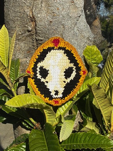 Fox Skull in a Frame Crochet Tapestry - Etsy