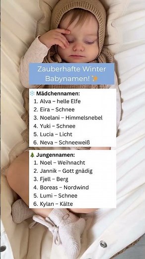 12 Zauberhafte Winternamen für Dein Baby ❄️✨ – Lass Dich Inspirieren!