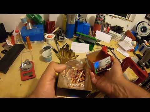 reloading 300 Win Mag for beginners part 9 measuring the powder and installing (pressing)the bullet