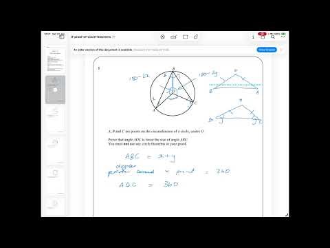 @Katiedoesmaths Proofs of circle theorems, angle in a semicircle is always 90