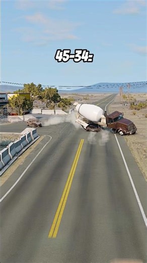 Realistic highway car crash #55