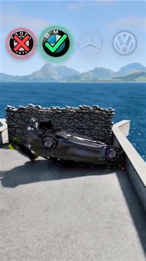 SCODA vs BMW vs MERCEDES vs ? #shorts #viral #gaming #beamngdrive