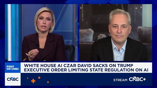 White House AI Czar David Sacks talk Pres. Trump's order limiting state regulation on AI
