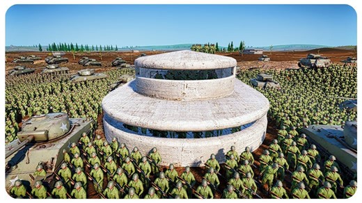 【BSG】美军火力碉堡大战2500000兽人&巨魔--史诗战争模拟