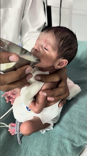 Baby Spoon Feeding | First Food Journey of Newborn #nicubaby143 #newborncare