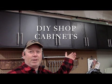 DIY Melamine Shop Cabinets