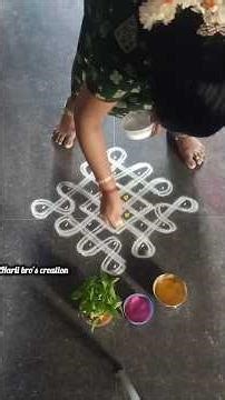 7 dots sikku kolam tutorial #shortsfeed #shortsviral #trendingshorts #sikkukolam
