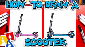 How To Draw A Scooter - Art For Kids Hub -