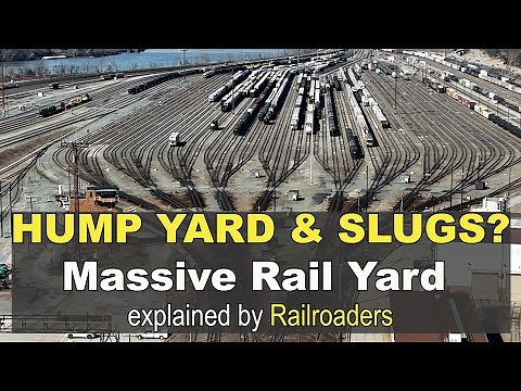 TRAINS EVERYWHERE! Massive rail yard with HUMP YARD explained by railroaders.