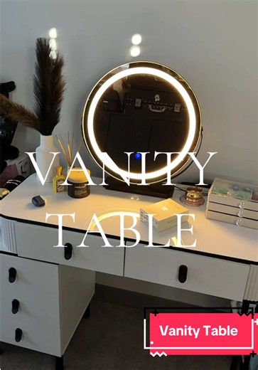 Gorgeous dressing table with vanity mirror! Such a steal for the price! Grab yours now ‼️ #Dressingtable #Bedroommakeover #hollywoodmirror #Vanitytable